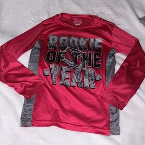 MAD Engine Kids Long Sleeve Rookie of the Year Tee - Red and Gray